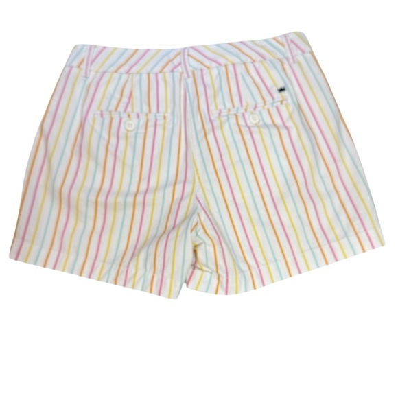 Crown & Ivy Caroline Striped Chino Shorts - Women’s Size 6 - Pastel Rainbow - Picture 3 of 6